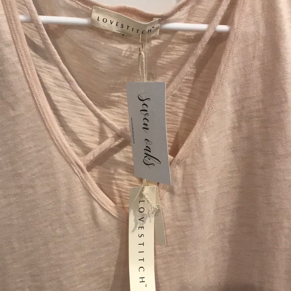 NWT Love Stitch Criss Cross Tee - L - Picture 2 of 2